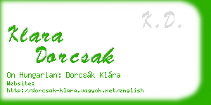 klara dorcsak business card